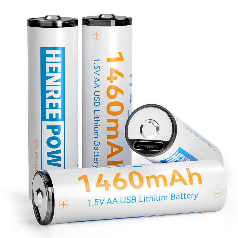 HENREEPOW 2200MWH 1,5 V di tipo C aa batterie ricaricabili